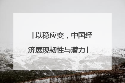 以稳应变，中国经济展现韧性与潜力