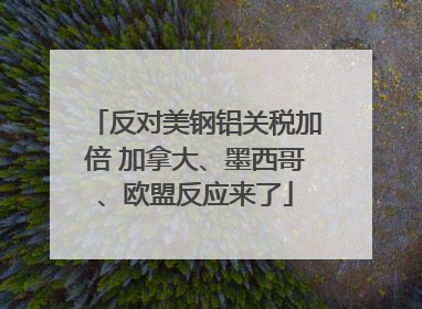 反对美钢铝关税加倍 加拿大、墨西哥、欧盟反应来了