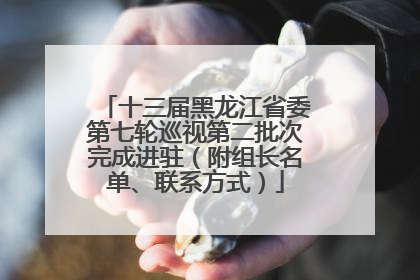 十三届黑龙江省委第七轮巡视第二批次完成进驻（附组长名单、联系方式）