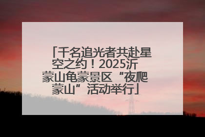 千名追光者共赴星空之约！2025沂蒙山龟蒙景区“夜爬蒙山”活动举行