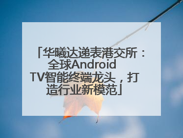 华曦达递表港交所：全球Android TV智能终端龙头，打造行业新模范