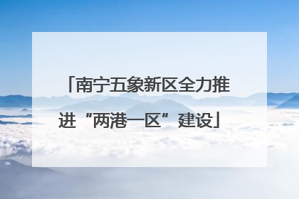 南宁五象新区全力推进“两港一区”建设