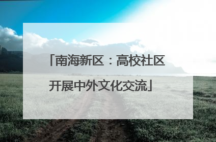 南海新区：高校社区开展中外文化交流