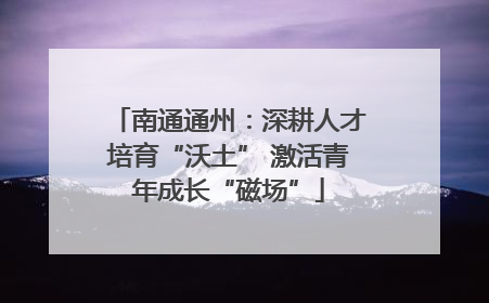 南通通州：深耕人才培育“沃土” 激活青年成长“磁场”