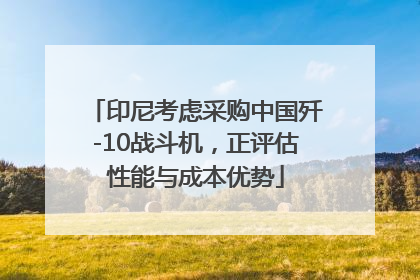 印尼考虑采购中国歼-10战斗机，正评估性能与成本优势