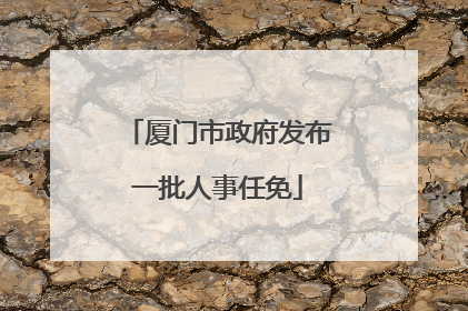 厦门市政府发布一批人事任免