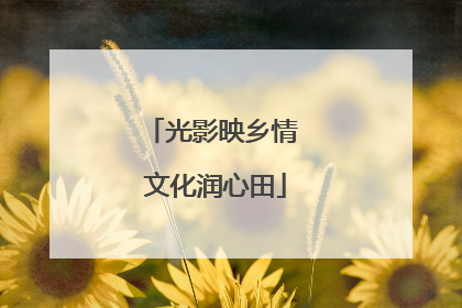 光影映乡情 文化润心田