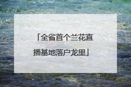 全省首个兰花直播基地落户龙里