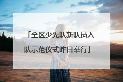 全区少先队新队员入队示范仪式昨日举行