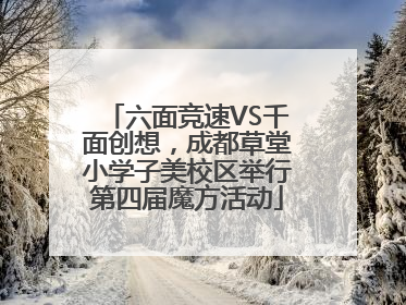 六面竞速VS千面创想，成都草堂小学子美校区举行第四届魔方活动