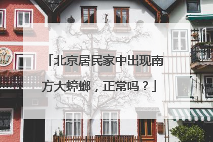 北京居民家中出现南方大蟑螂，正常吗？