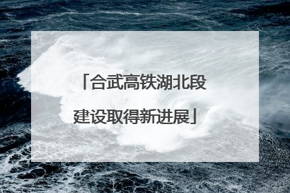 合武高铁湖北段建设取得新进展