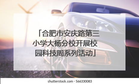 合肥市安庆路第三小学大杨分校开展校园科技周系列活动