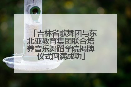 吉林省歌舞团与东北亚教育集团联合培养音乐舞蹈学院揭牌仪式圆满成功