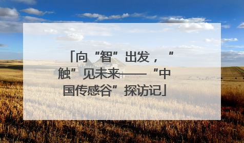 向“智”出发，“触”见未来——“中国传感谷”探访记