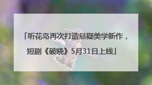 听花岛再次打造悬疑美学新作，短剧《破晓》5月31日上线