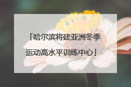 哈尔滨将建亚洲冬季运动高水平训练中心