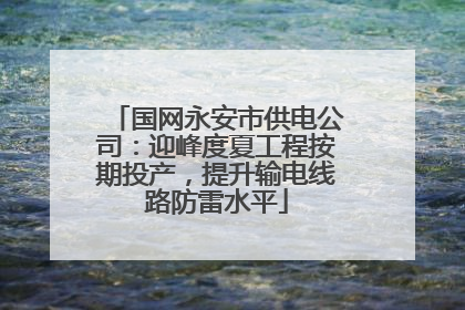 国网永安市供电公司：迎峰度夏工程按期投产，提升输电线路防雷水平