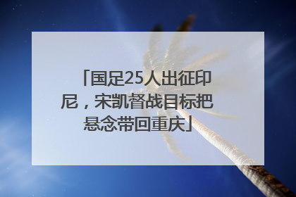 国足25人出征印尼，宋凯督战目标把悬念带回重庆