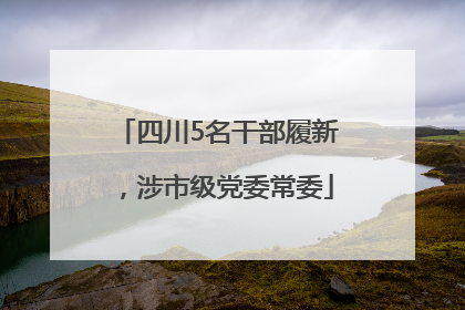 四川5名干部履新，涉市级党委常委