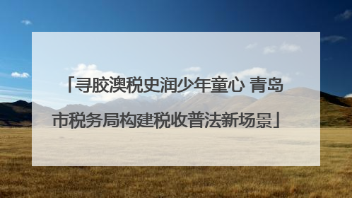寻胶澳税史润少年童心 青岛市税务局构建税收普法新场景
