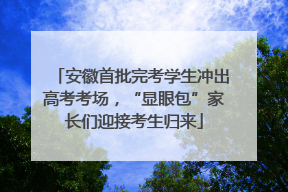 安徽首批完考学生冲出高考考场，“显眼包”家长们迎接考生归来