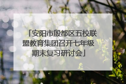 安阳市殷都区五校联盟教育集团召开七年级期末复习研讨会