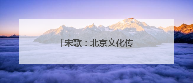 宋歌：北京文化传承创新的革新引擎