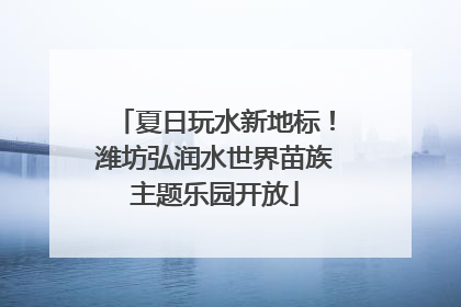 夏日玩水新地标！潍坊弘润水世界苗族主题乐园开放