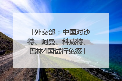 外交部：中国对沙特、阿曼、科威特、巴林4国试行免签