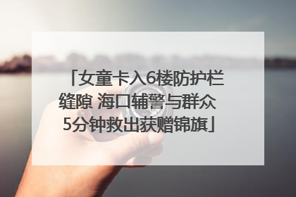 女童卡入6楼防护栏缝隙 海口辅警与群众5分钟救出获赠锦旗