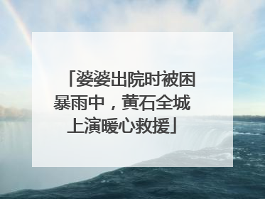 婆婆出院时被困暴雨中，黄石全城上演暖心救援