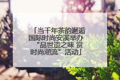 当千年茶韵邂逅国际时尚安溪举办“品世遗之味 赏时尚潮流”活动