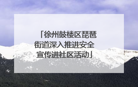 徐州鼓楼区琵琶街道深入推进安全宣传进社区活动
