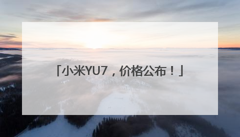小米YU7，价格公布！