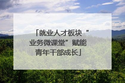 就业人才板块“业务微课堂”赋能青年干部成长