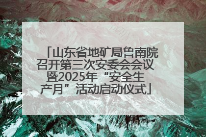 山东省地矿局鲁南院召开第三次安委会会议暨2025年“安全生产月”活动启动仪式