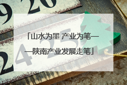 山水为墨 产业为笔——陕南产业发展走笔