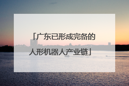 广东已形成完备的人形机器人产业链