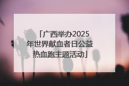 广西举办2025年世界献血者日公益热血跑主题活动