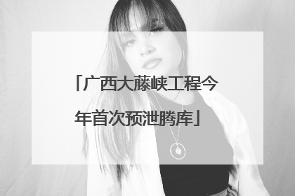 广西大藤峡工程今年首次预泄腾库