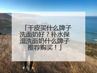 干皮买什么牌子洗面奶好？补水保湿洗面奶什么牌子推荐购买！