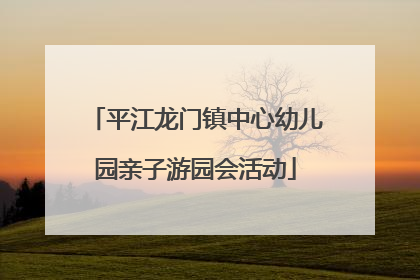 平江龙门镇中心幼儿园亲子游园会活动