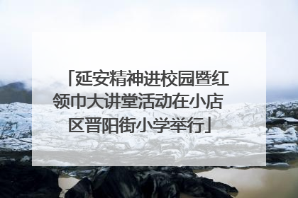延安精神进校园暨红领巾大讲堂活动在小店区晋阳街小学举行