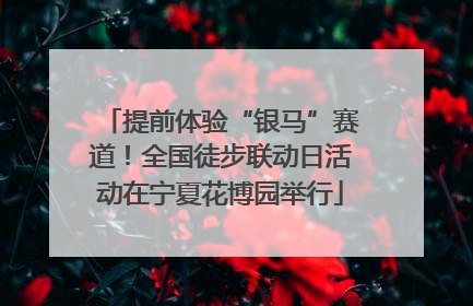 提前体验“银马”赛道！全国徒步联动日活动在宁夏花博园举行