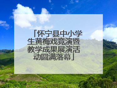 怀宁县中小学生黄梅戏竞演暨教学成果展演活动圆满落幕