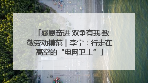 感恩奋进 双争有我·致敬劳动模范｜李宁：行走在高空的“电网卫士”