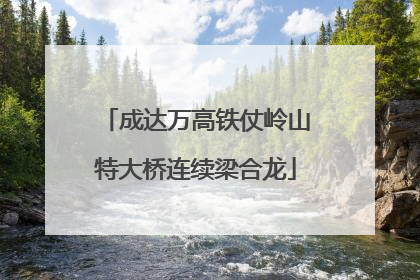 成达万高铁仗岭山特大桥连续梁合龙