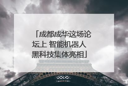 成都成华这场论坛上 智能机器人黑科技集体亮相