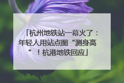 杭州地铁站一幕火了：年轻人用站点图“测身高”！杭港地铁回应